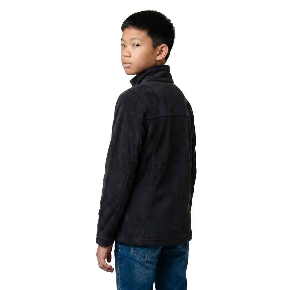 Columbia Boys Girls Full Zip Fleece Jacket Size 18-20 (XL) Black Zip Pockets